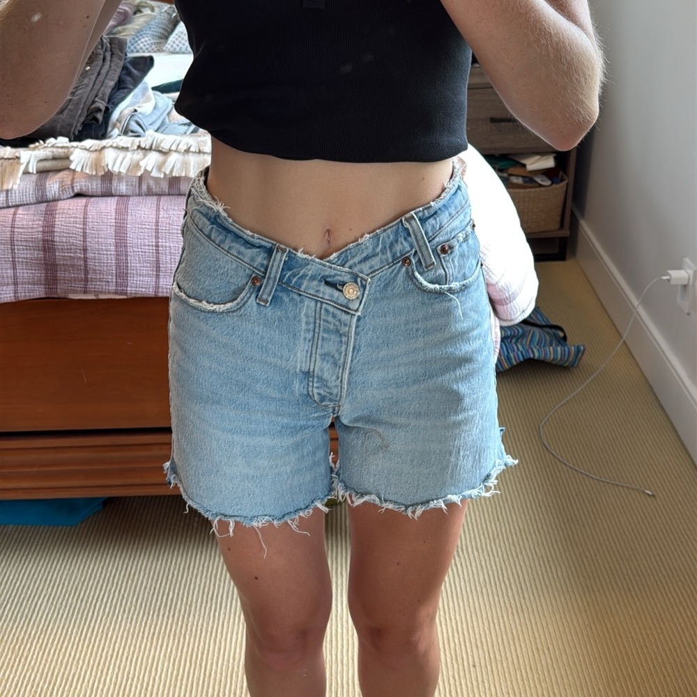 Abercrombie Crossover Waist Dad Shorts - Size 25